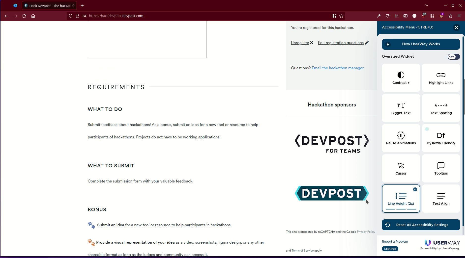 Accessible Devpost | Devpost